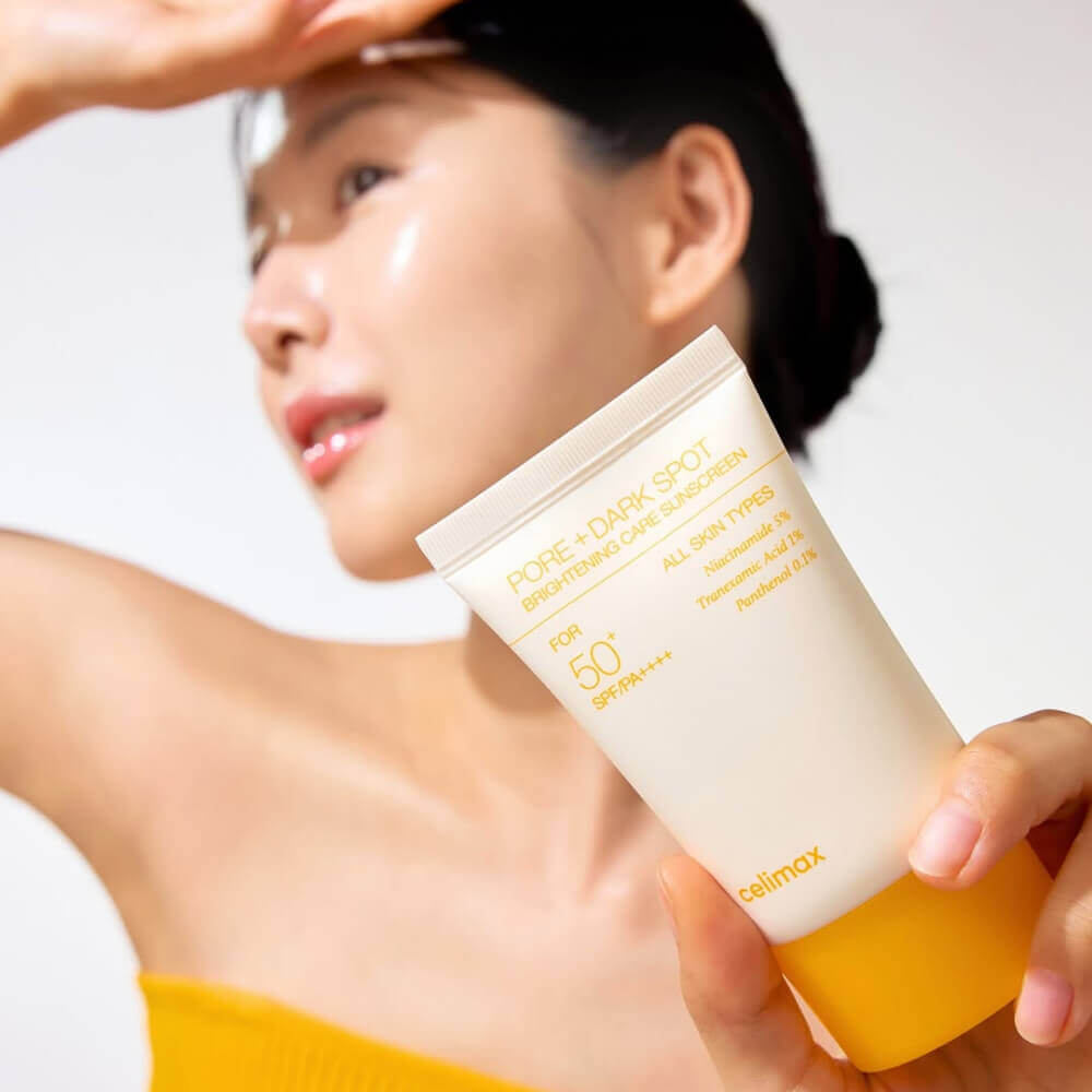 Celimax Pore+Dark Spot Brightening Care Sunscreen SPF50+ PA++++ осветляющий солнцезащитный крем