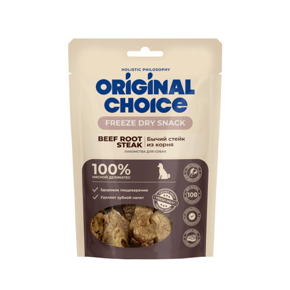 ORIGINAL CHOICE лакомство для собак бычий стейк из корня 55г