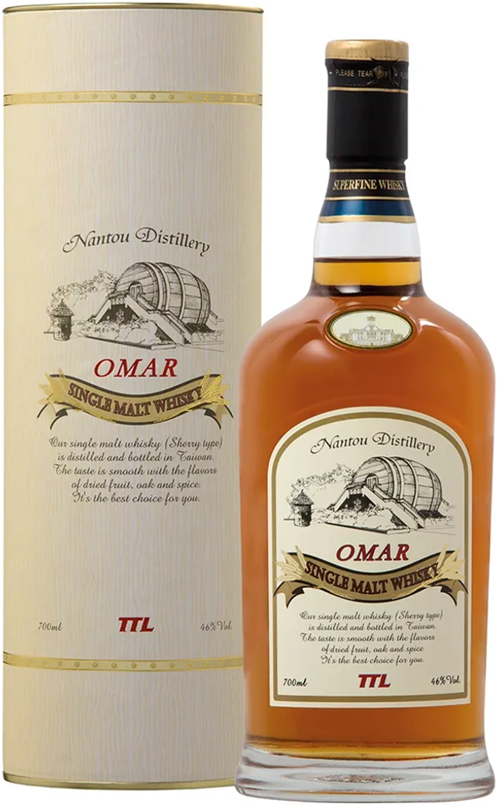 Виски Nantou Distillery, Omar Single Malt, Sherry Type, 0.7 л