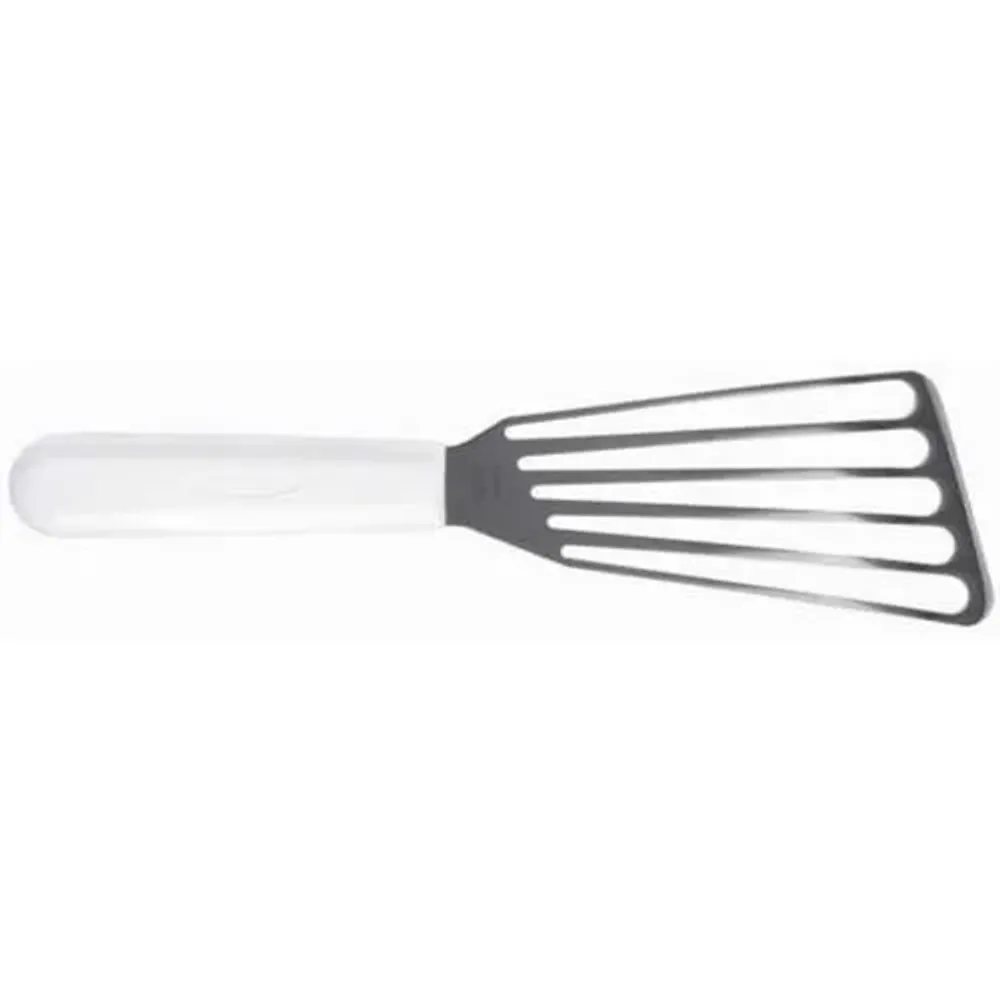 Лопатка 15,5*6,1 см перфорированная 29 см нерж. с пласт. ручкой черная Proff Chef Line