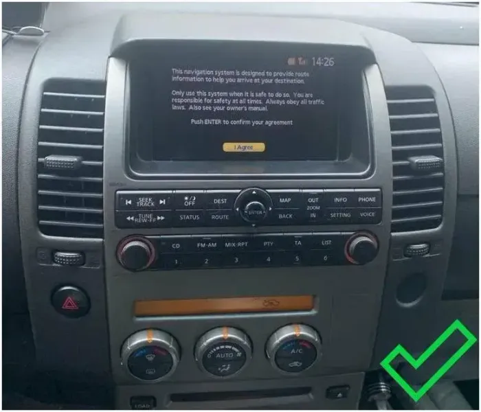 Магнитола для Nissan Pathfinder R51 2004-2010 (штатная нави, большая рамка) - FarCar BX877 монитор 13" 2K QLED на Android 13, TS10, 6+128, CarPlay, 4G SIM-слот
