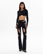 BLACK TROUSERS WITH HOLES