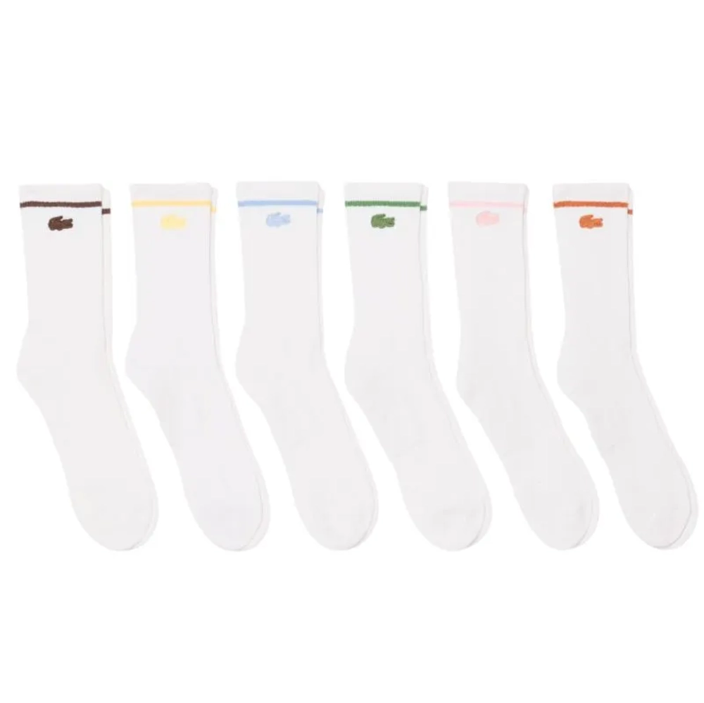 Теннисные носки Lacoste Ribbed 6P - white