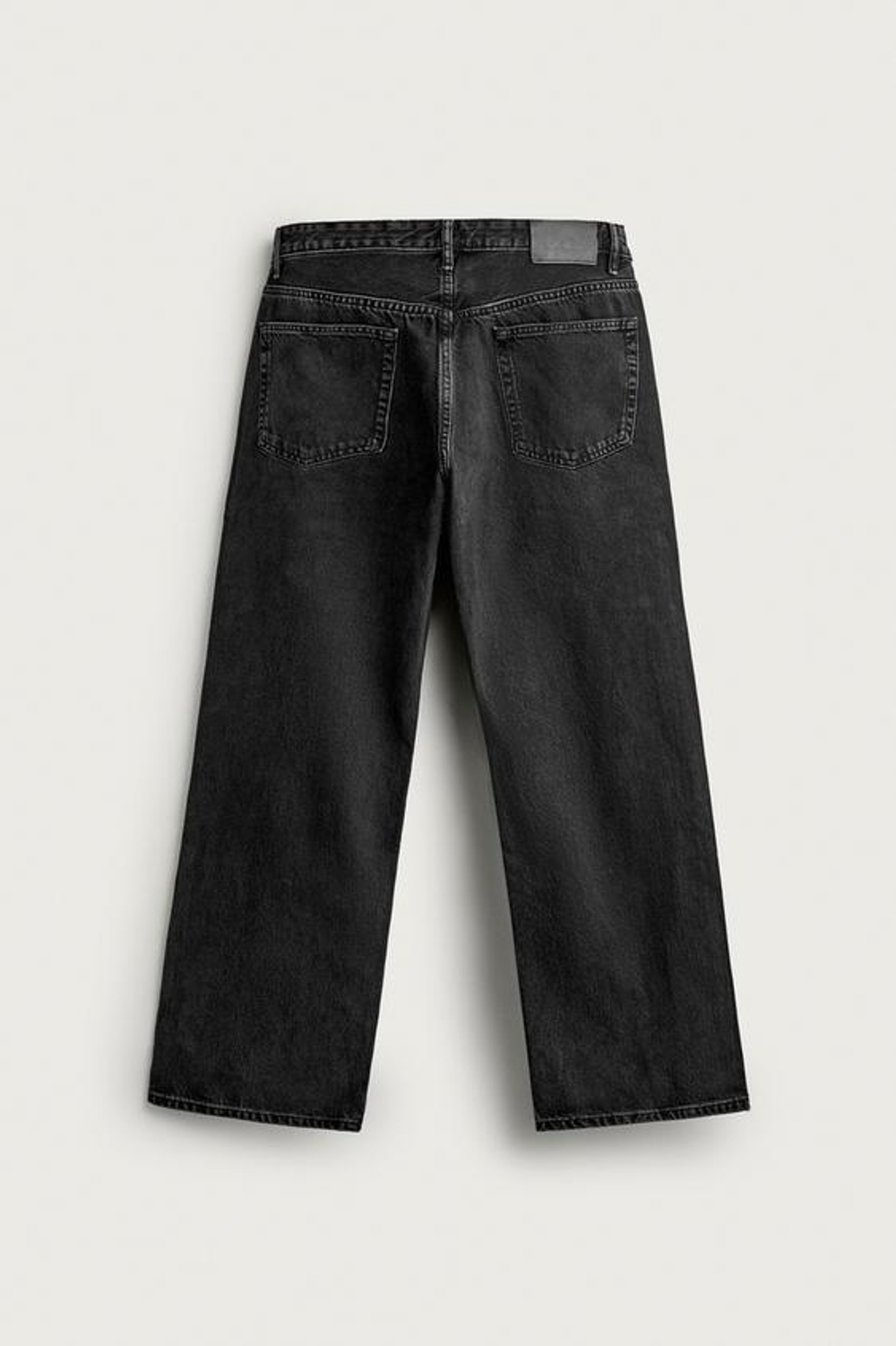 ZARA ДЖИНСЫ LOOSE FIT В ПОЛОСКУ, ЧЕРНЫЙ