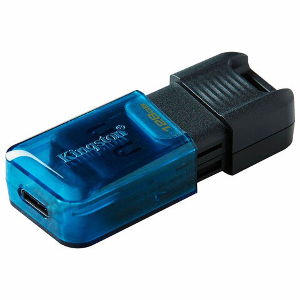 Флеш-диск 128 GB KINGSTON DataTraveler 80 M, разъем Type-C 3.2, черный, DT80M/128GB