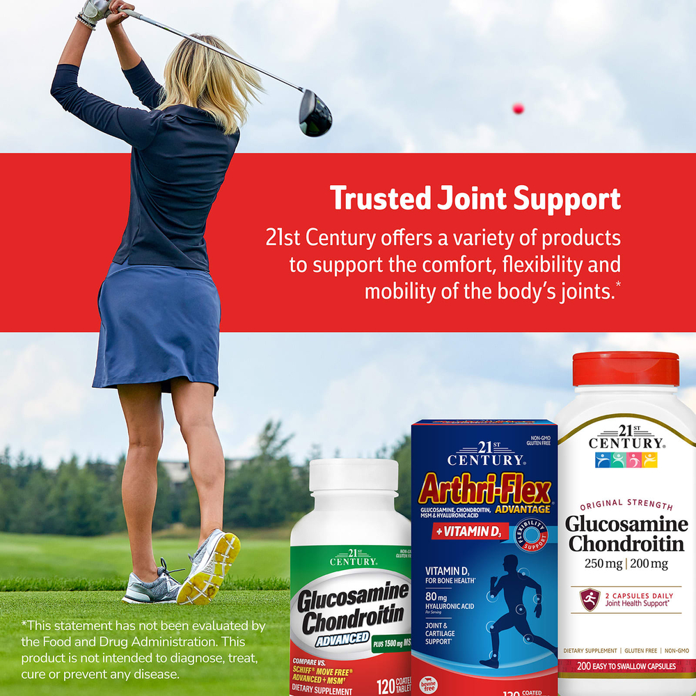21st Century, Arthri-Flex Advantage®, с витамином D3, 120 таблеток, покрытых оболочкой