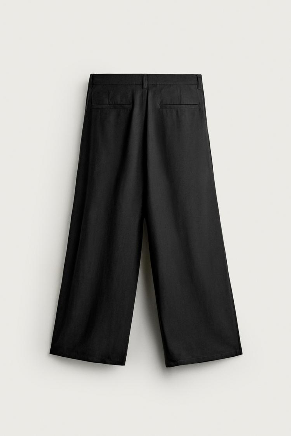 ZARA СТРУЯЩИЕСЯ БРЮКИ СО СКЛАДКАМИ, ЧЕРНЫЙ