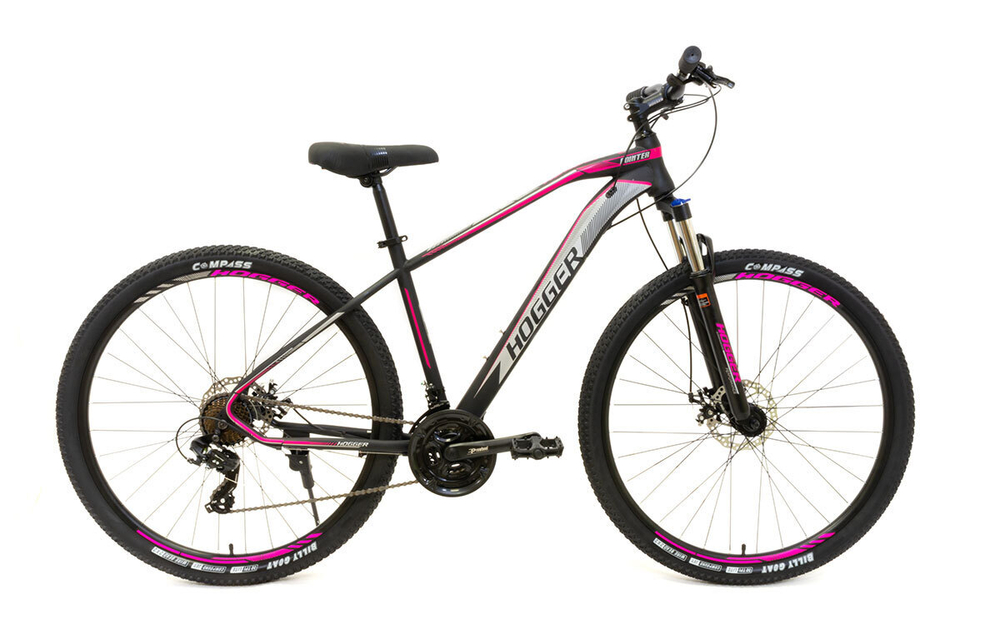 Велосипед 29" HOGGER POINTER MD, 21", сталь, 21 ск, MLO, черно-пурпурный матовый, Shimano, 2025