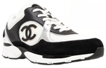 CHANEL Logo Sneaker "Black White"