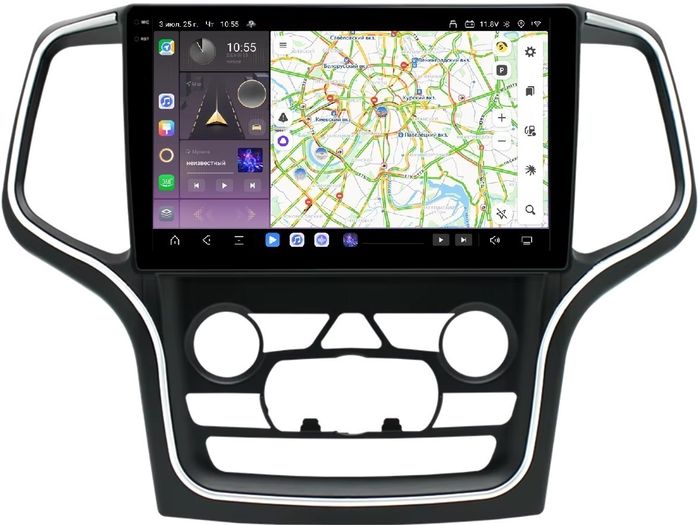 Магнитола для Jeep Grand Cherokee WK2 2013-2021 (взамен 8.4" экрана) - Kuberg EW-1076-2 QLed+2K, Android 13, Быстрейшая, CarPlay, 4G SIM-слот