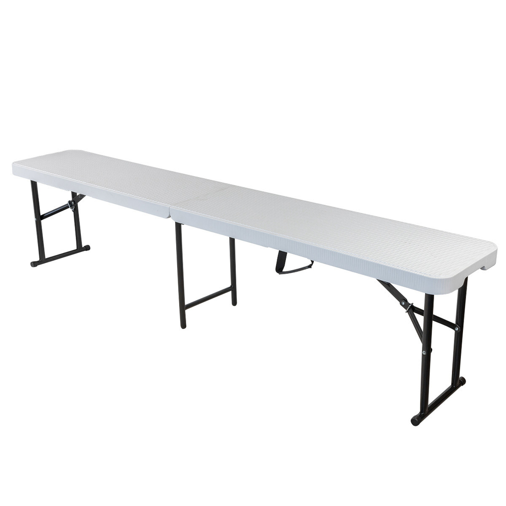 Стул складной переносной (материал HDPE, 183х30х43см,белый) WMC TOOLS WMC-SN180W