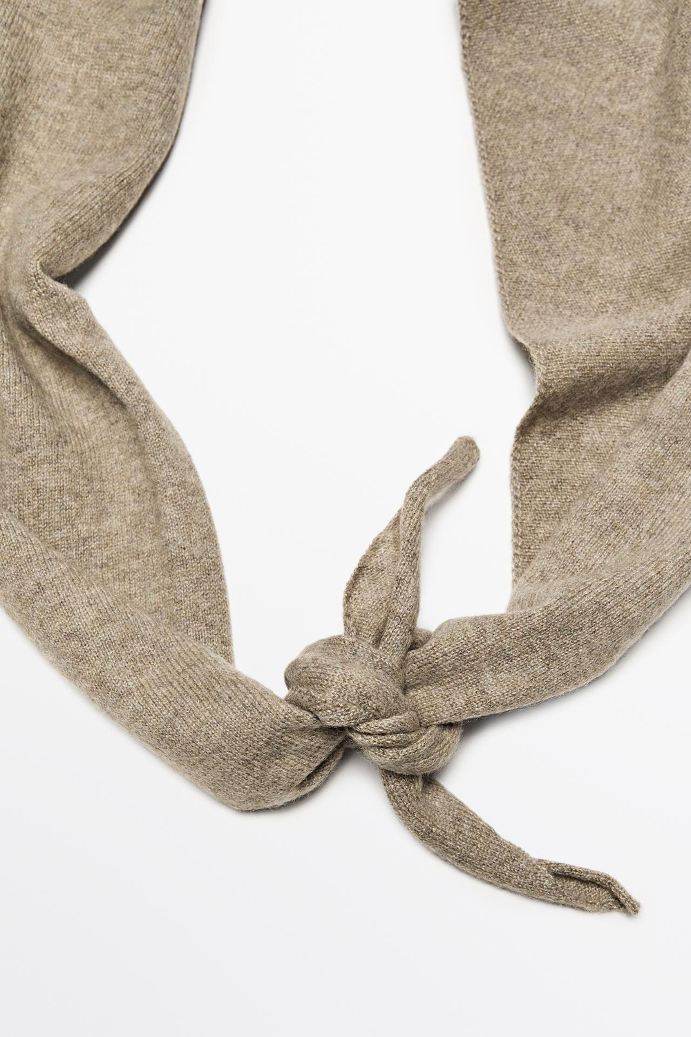 Massimo Dutti Трикотажная бандана из 100% кашемира, светло-коричневый