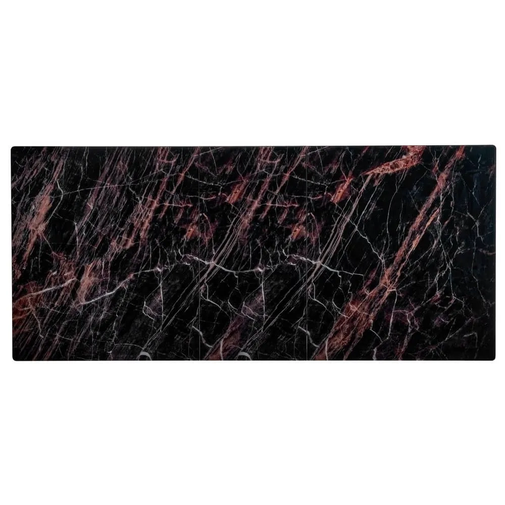 Стол Bradex Home Areal раскладной 140-180х80х75 чёрный мрамор с чёрными ножками