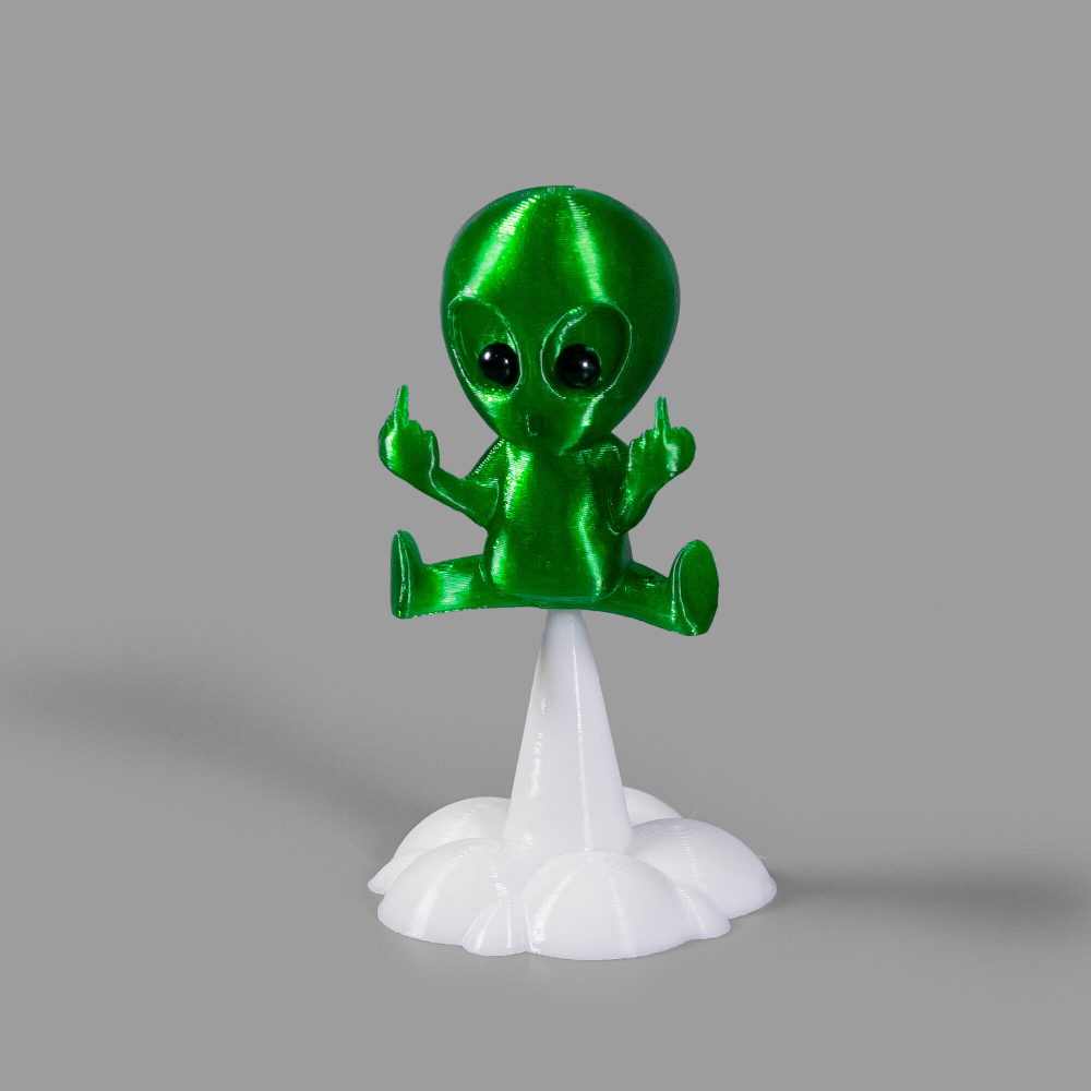 Зеленый человечек, пришелец (Alien), на подставке, забавный, смешной сувенир