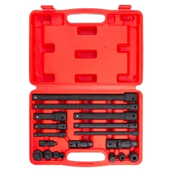 Набор удлинителей и адаптеров 18пр. 1/4''3/8''1/2'' FORCEKRAFT FK-T4057-18