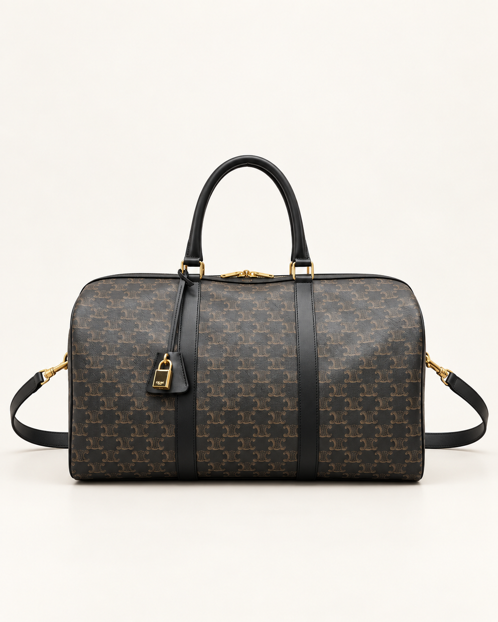 Дорожная сумка Celine, чёрная — вид спереди