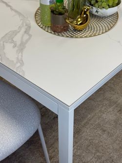Стол Kenner LK1200, белый/керамика GLORIA WHITE арт.170190