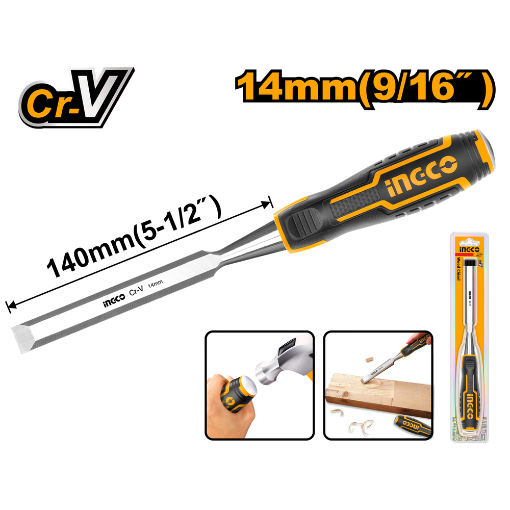 Стамеска INGCO HWC0814 INDUSTRIAL 14x140 мм Стамеска INGCO HWC0814 INDUSTRIAL 14x140 мм
