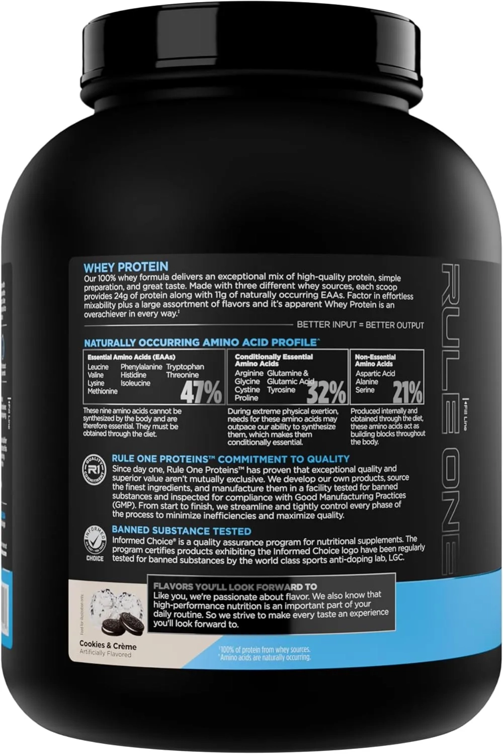 Протеин Rule1 Whey Blend 2240 г печенье-крем