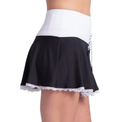 Теннисная юбка Lucky in Love Hip Tie Lace Active Mini - white/black