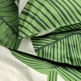 Комплект постельного белья IKEA KUNGSCISSUS (КУНГСКИССУС), Односпальный, Белый с рисунком, 150x200, 50x80 см