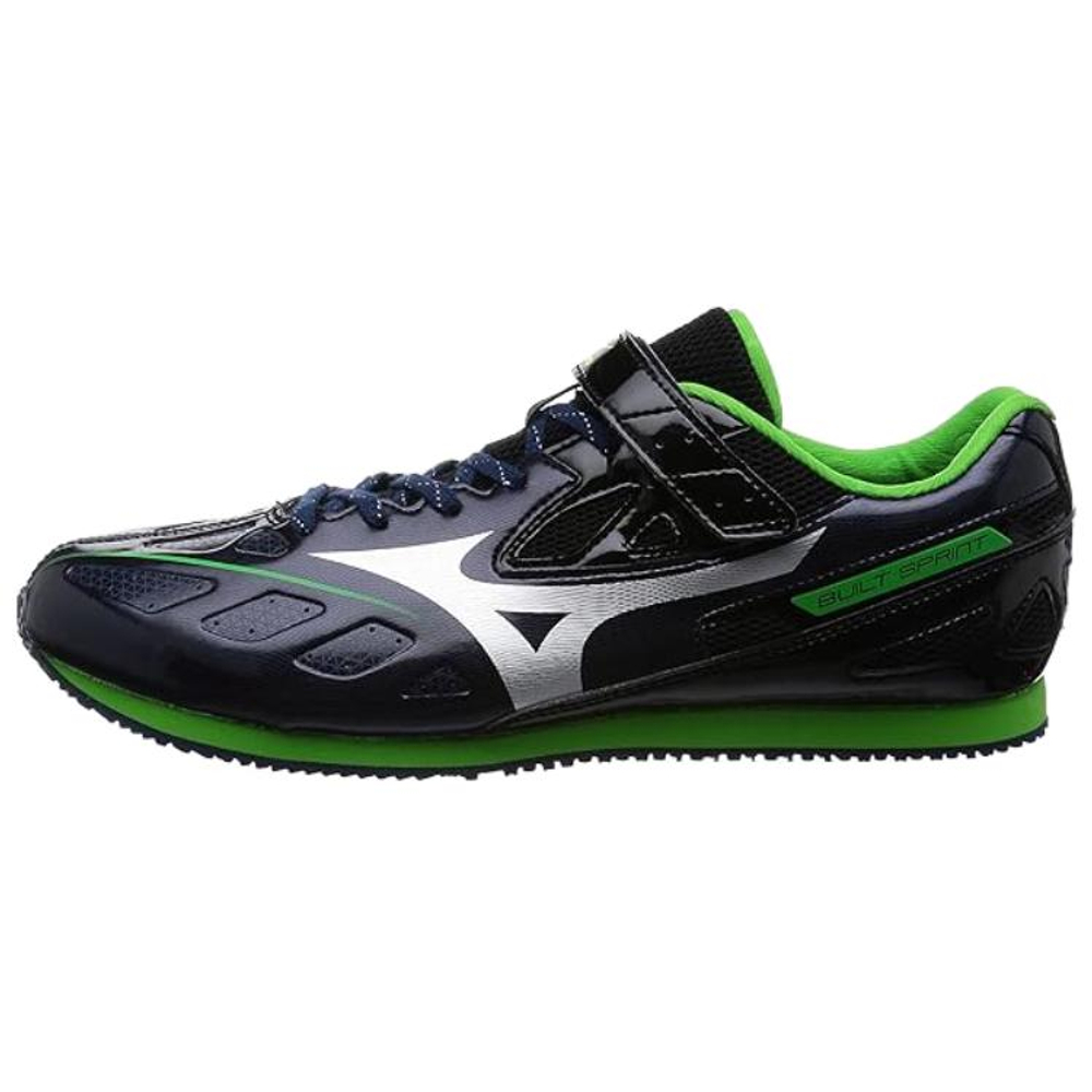 Mizuno Built Sprint 2 Black Green Track And Field Shoes Men"s