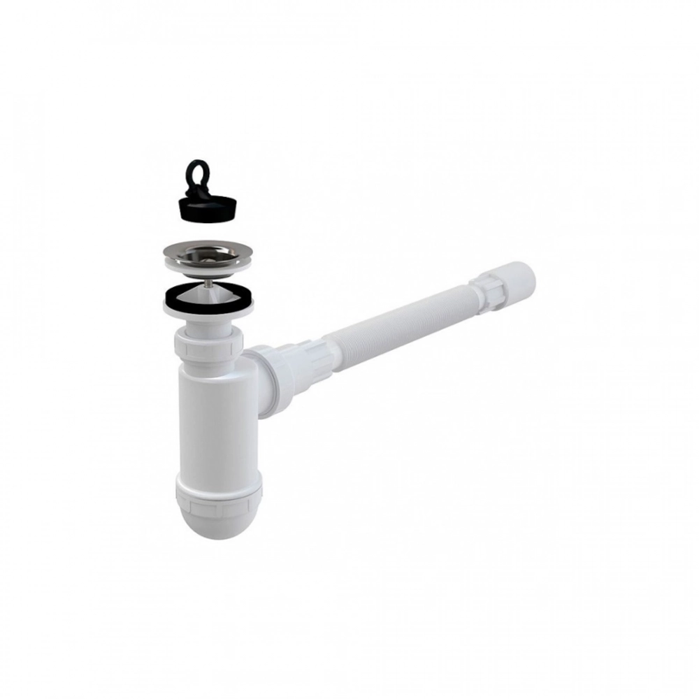 AlcaPlast Сифон для раковины Flexi A41+A710 с гибким соединением A41 Flexi
