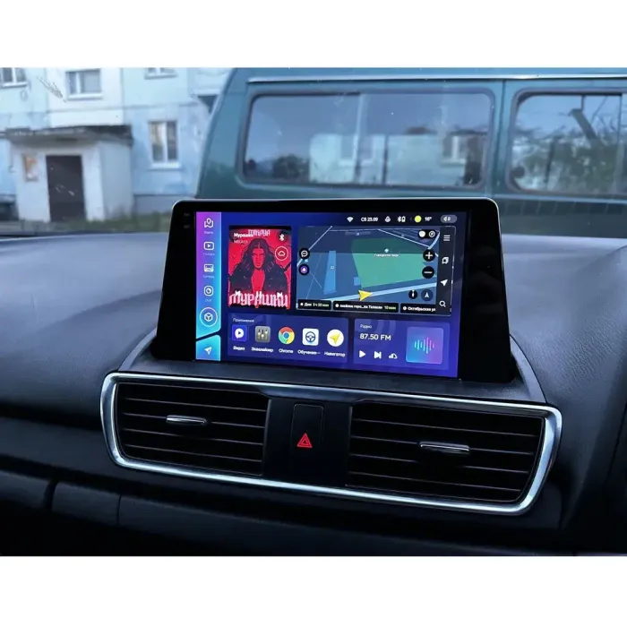 Магнитола для Mazda 3, Axela 2013-2019 - Parafar PF085LUX2U2K на Android 13, Быстрая, QLED+2K, CarPlay, 4G SIM-слот