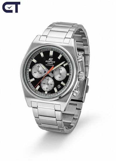 CASIO EFB-730D-1AVUDF EDIFICE мужские наручные часы — спортивный хронограф с чёрным циферблатом