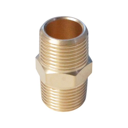 WDK-238MB Адаптер, резьба 3/8"-3/8" PT, M-M (внешняя), латунь