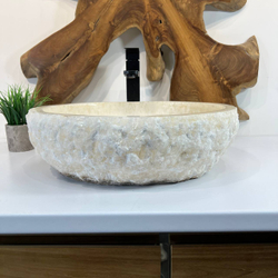 Раковина из оникса Erozy White EO-66838 47x42x15 из натурального камня