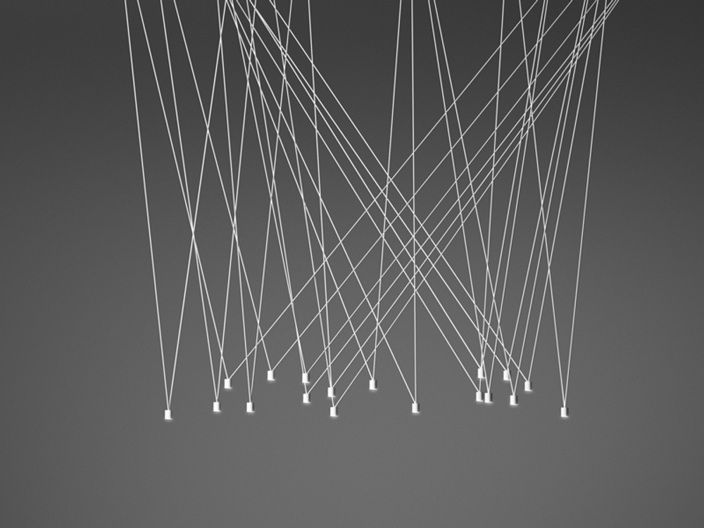 светильник  Vibia Match  Suspension ( 8 bulbs black )