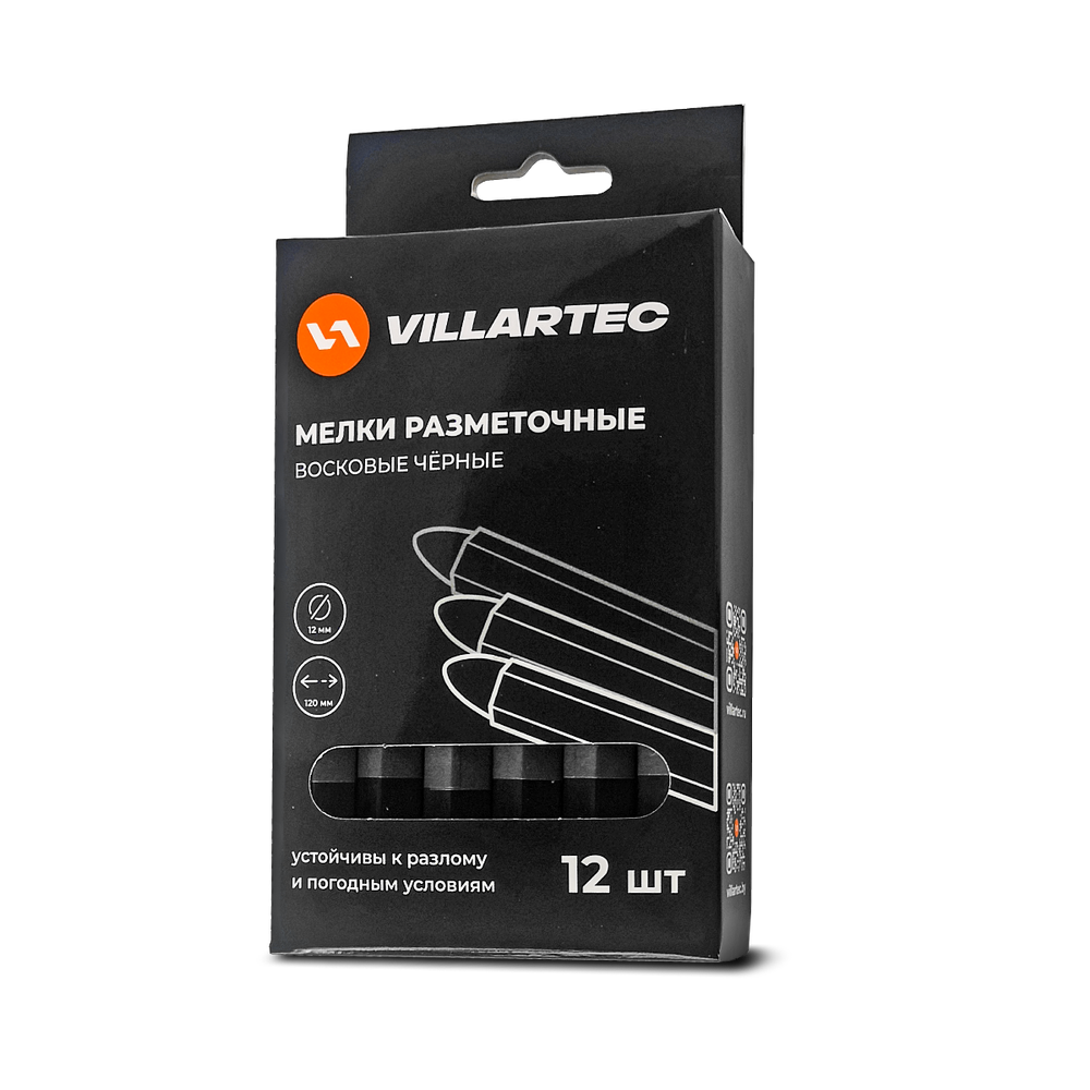 Аксессуар VILLARTEC Мелки разметочные VILLARTEC черные (12шт.)