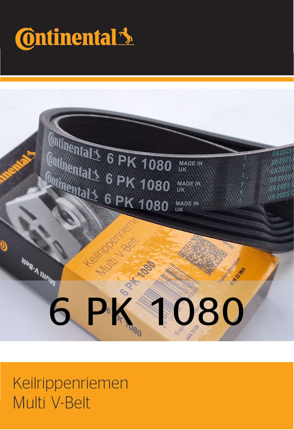 Ремень генератора Continental 6PK1080