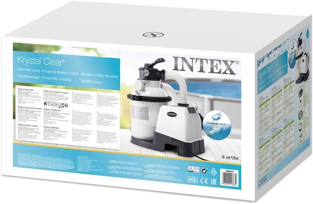 Песочный фильтр-насос для бассейна 4000 л/ч Intex 26644, голубой