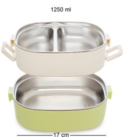 GAEM Home HM-01/10-B Ланч-бокс двойной 1250 мл с ложкой
