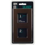 SKANDY Рамка 2-местная SK-F32Br металл шоколад IEK