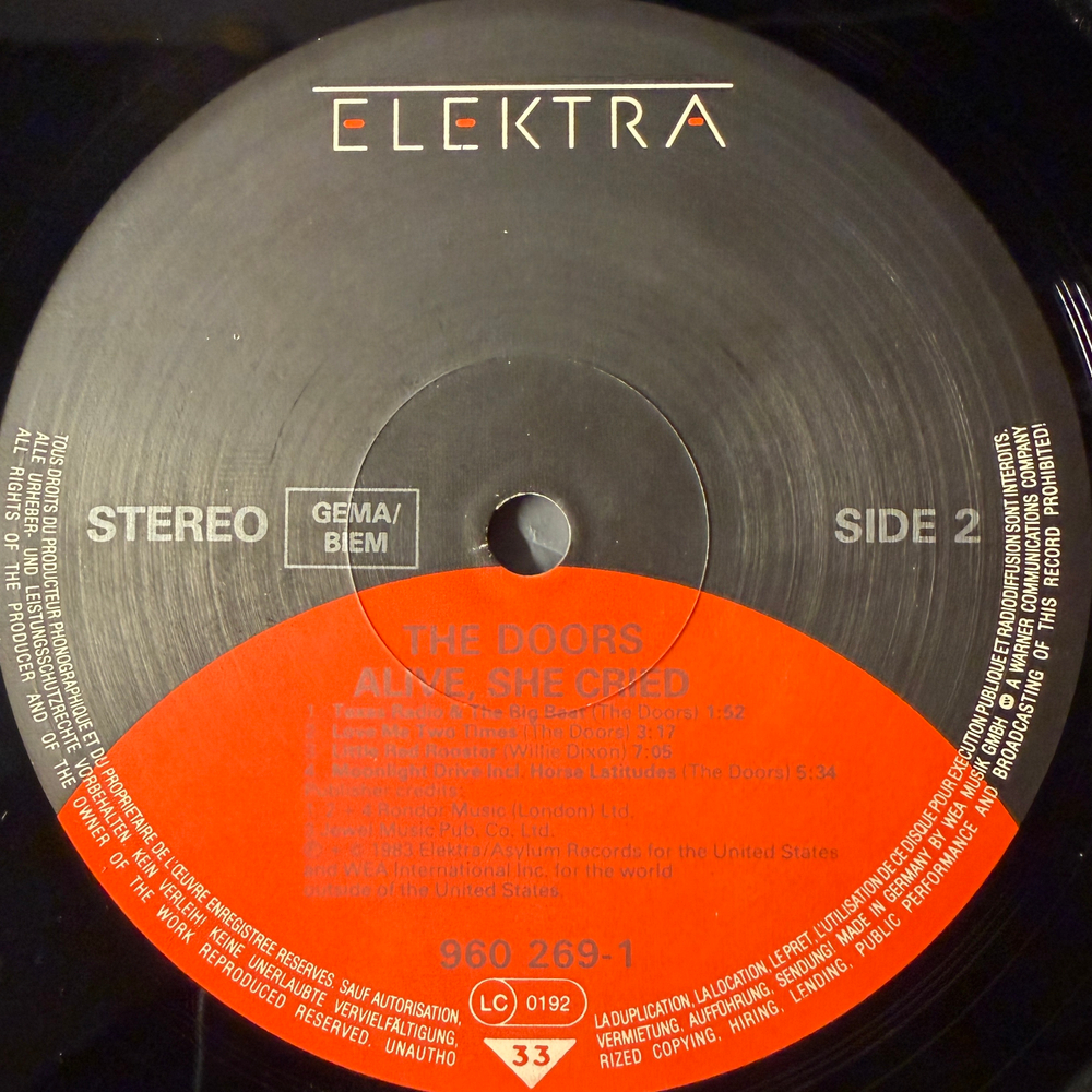 Doors – Alive, She Cried (Европа 1983г.)