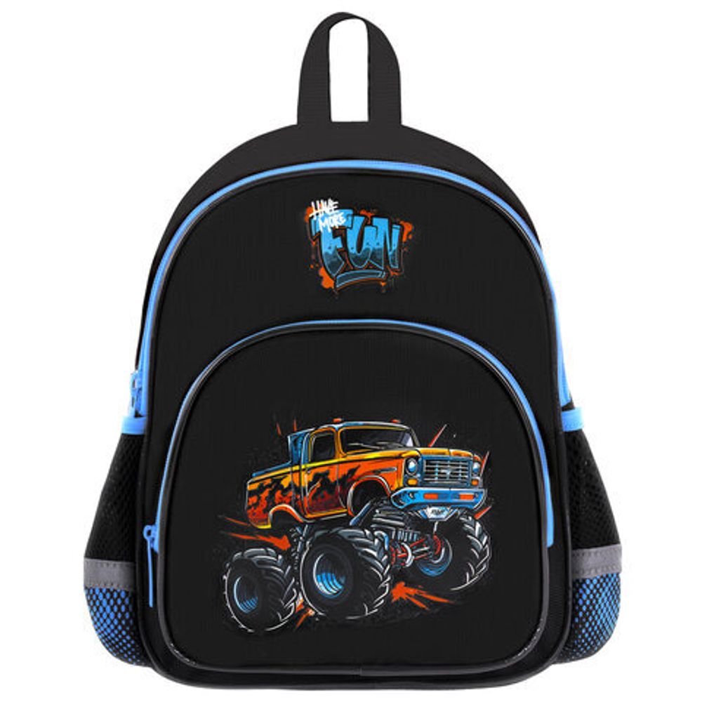 Рюкзак BRAUBERG KIDS PLAY детский, 1 отделение, 3 кармана, Funny wheels, 29х23х12 см, 273149