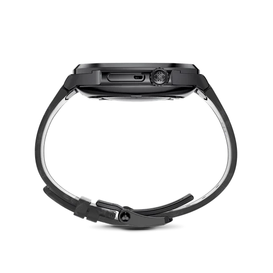 Корпус для Apple Watch ROL45 - Чёрный/Натуральная кожа