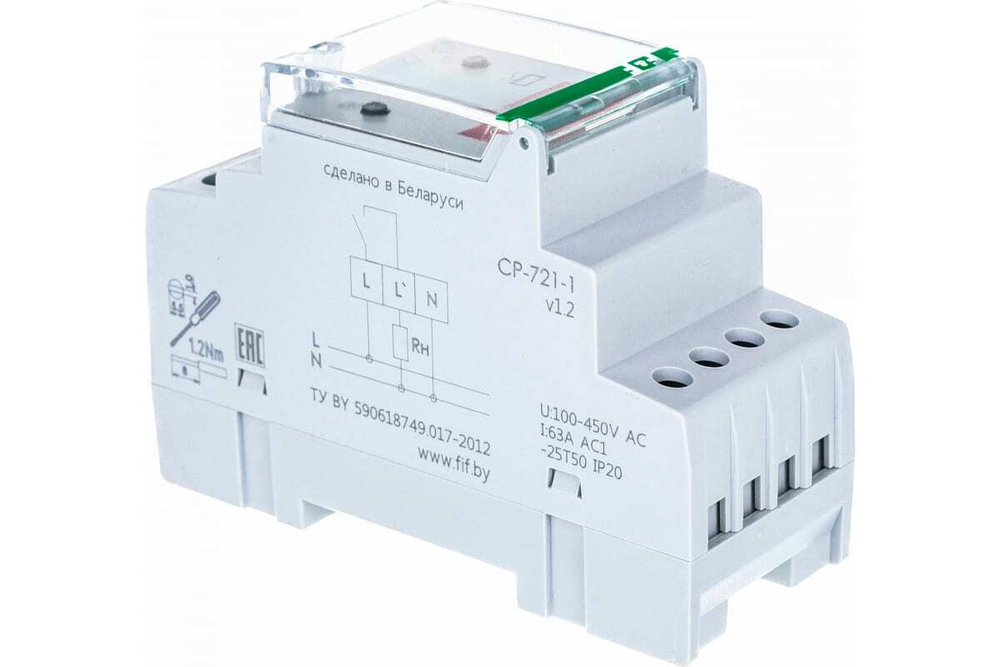 Реле контроля напряжения CP-721-1 1-фазн. 1NO 63А 100-450В AC