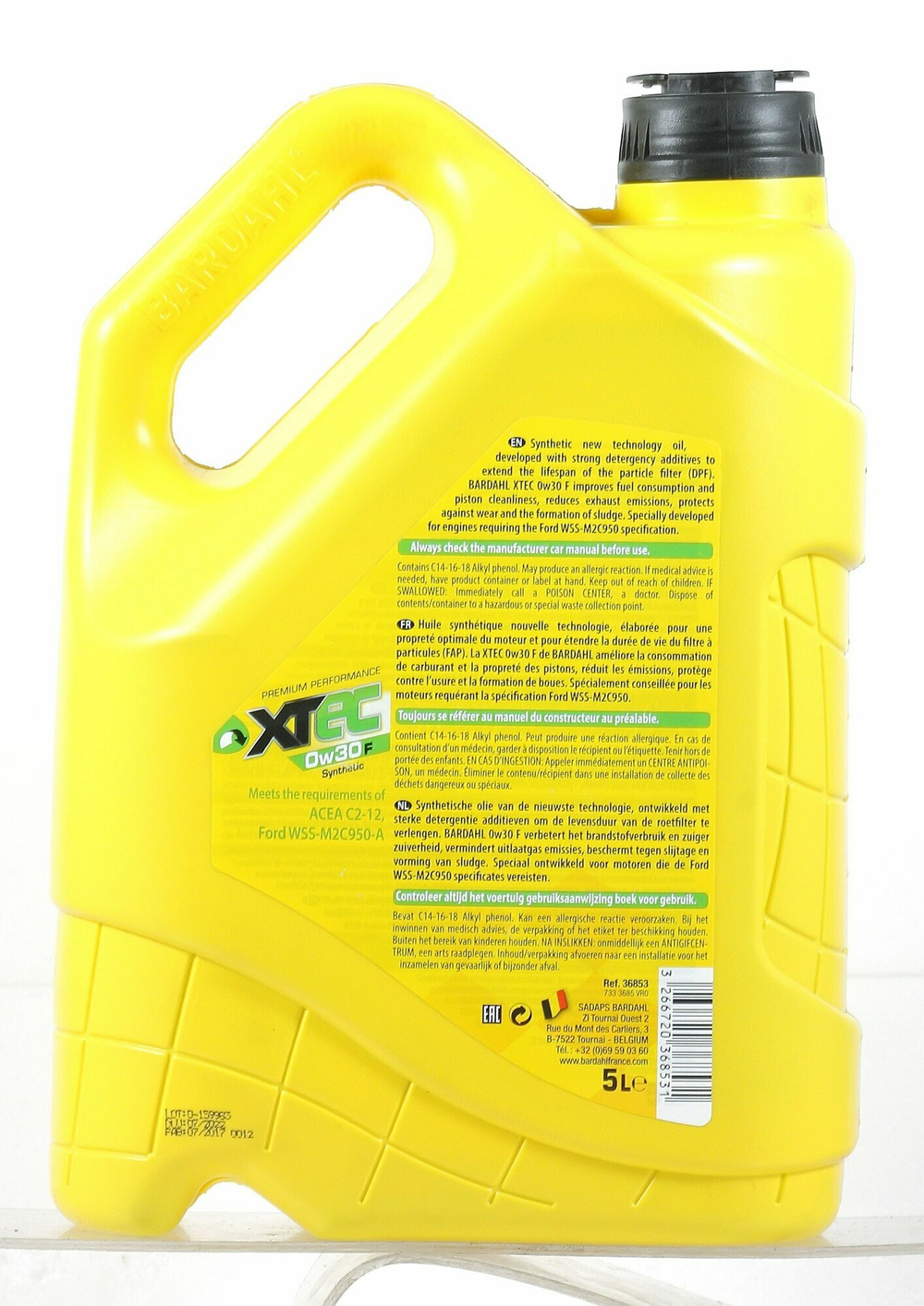 Масло моторное Bardahl XTEC 0W-30 F C2 FORD синтетическое 5 л 36853