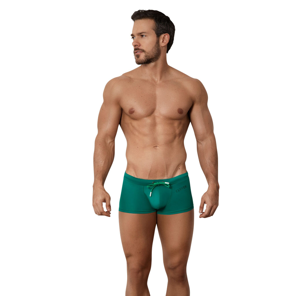 Зеленые мужские плавки-боксеры Malibu Swimsuit Trunks (Размер: M) (Цвет: зеленый)