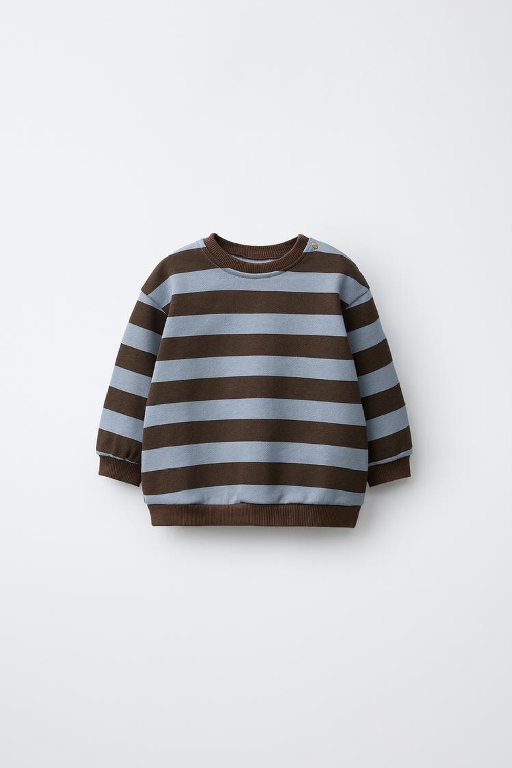 ZARA ТОЛСТОВКА В ПОЛОСКУ, ГОЛУБОЙ