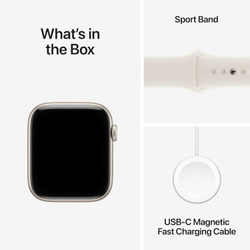 Умные часы Apple Watch SE 3 GPS 44 мм, Midnight Aluminium, Midnight Sport Band, S/M