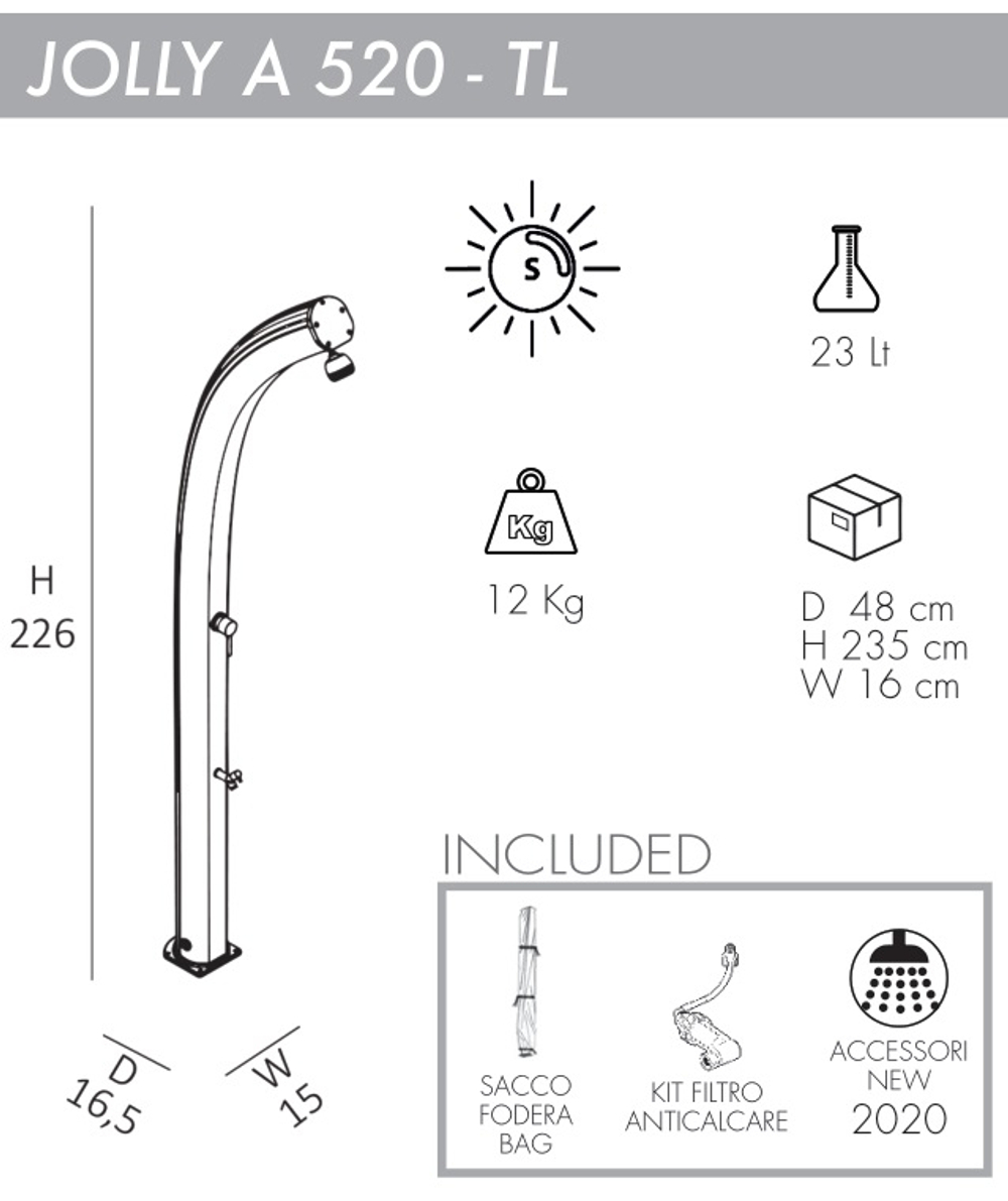 Душ солнечный Arkema Jolly A 520 TL