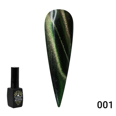 Гель лак кошачий глаз 24D Galactic Global Fashion 8 мл, 01