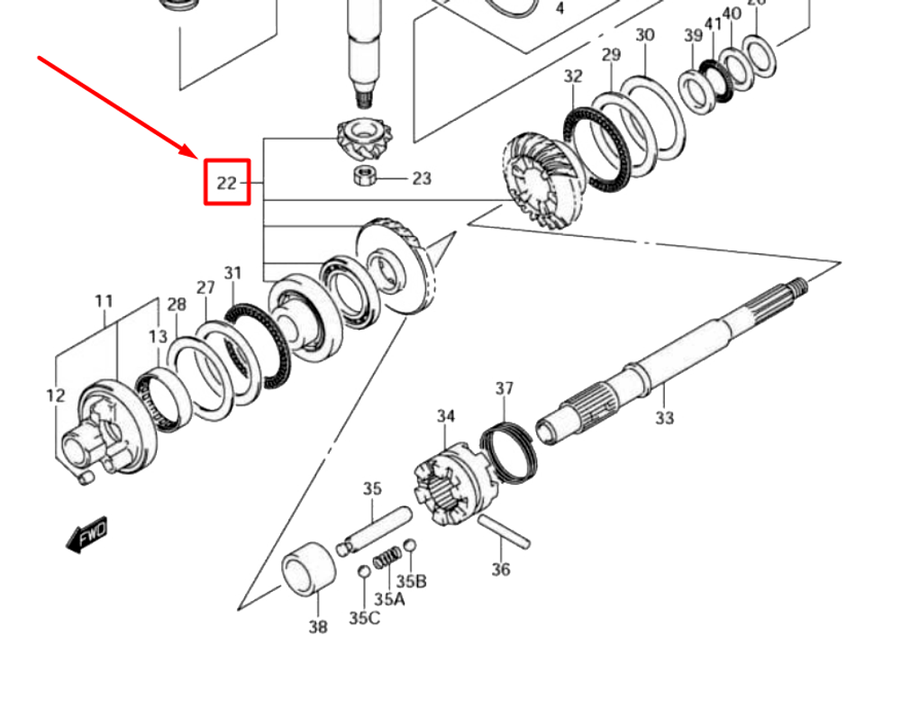 57300-92810-000 PINION GEAR SET