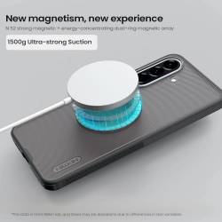 Чехол тонированный c встроенным круглым магнитом для Samsung Galaxy A57, серия Super Frosted Shield Pro Magnetic (Clear version) от Nillkin