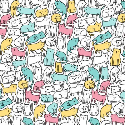 Цветные коты и котики. Cute cats.